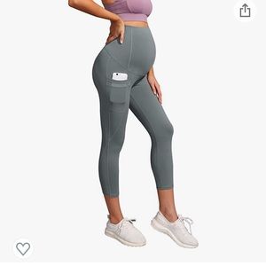 Maternity Active Mesh Capri Yoga Pants
